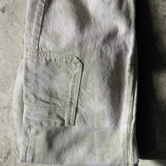 Zara - Girl's 11/12 Denim Cargo Joggers, Green & Cream Tie Dye, Pre-owned - Picture 11 of 14